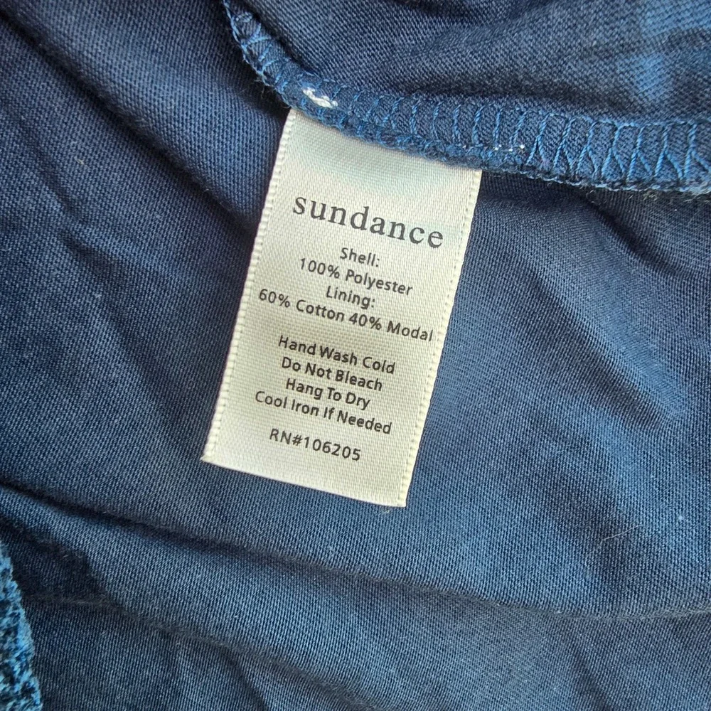 Sundance NWT -1755 Teal Blue Floral Lace Long Sleeve Lined Top Boat Neck Medium - Picture 6 of 9